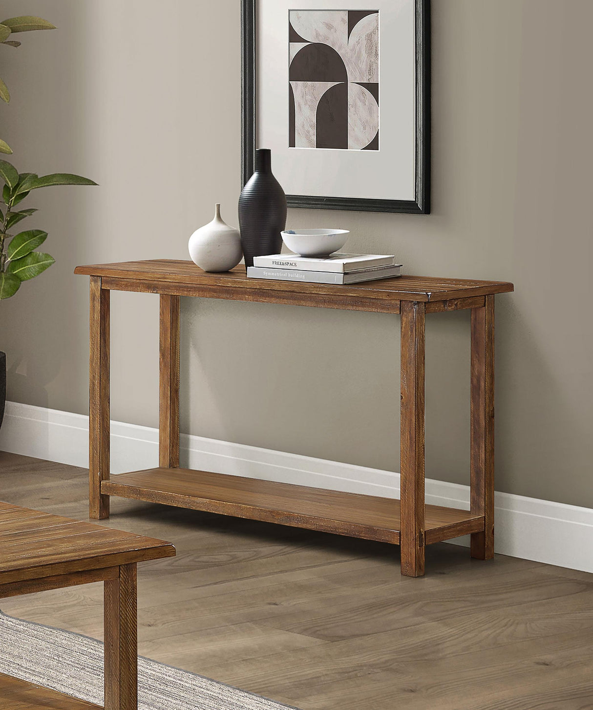 Payne Distressed Brown Wood Entryway Sofa Console Table from Coaster - Luna Furniture