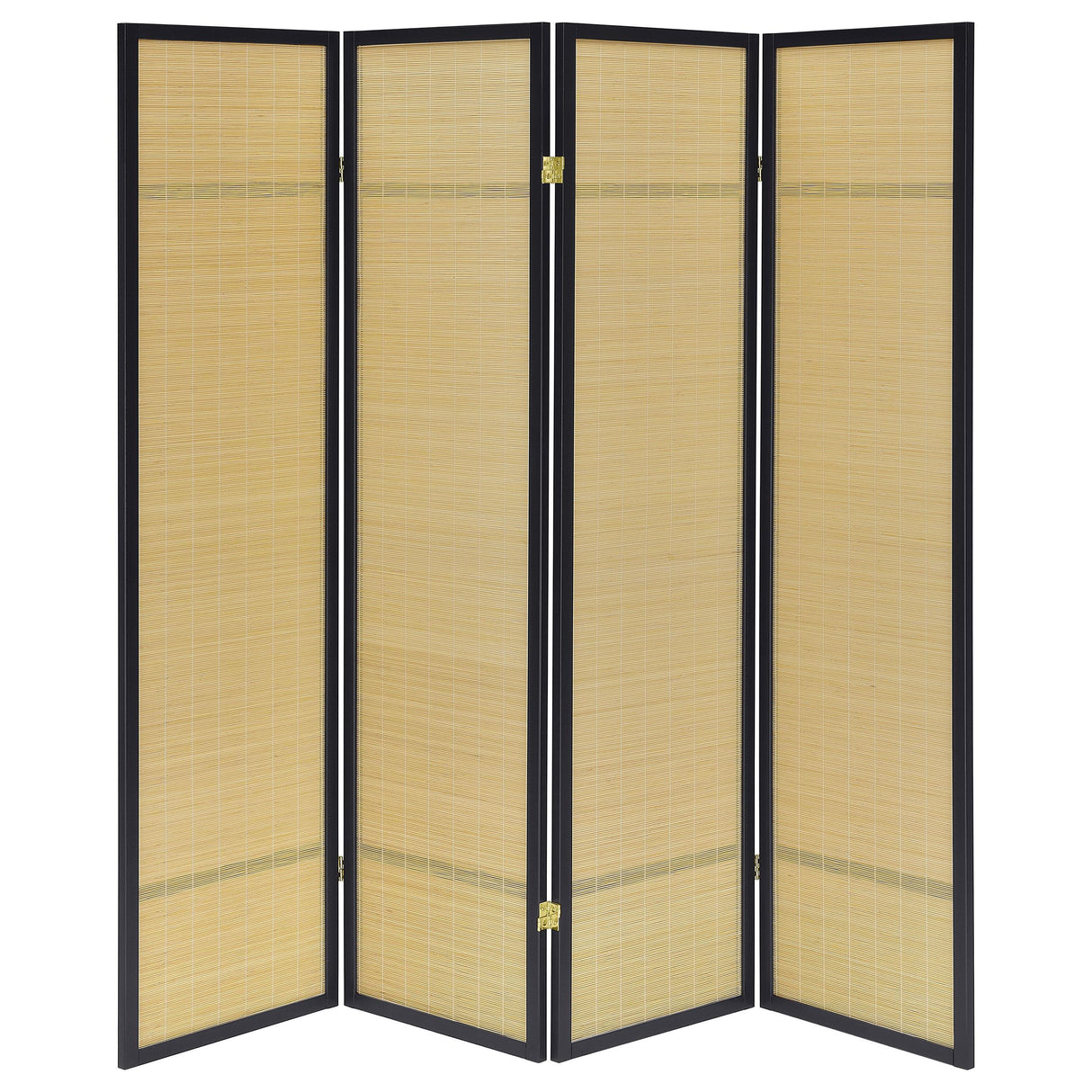 Pearce Natural 4-Panel Bamboo Room Divider Folding Screen from Coaster - Luna Furniture