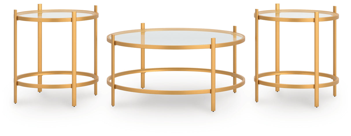 Pearlox Gold Table (Set of 3) from Ashley - Luna Furniture