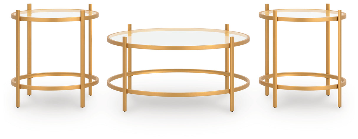 Pearlox Gold Table (Set of 3) from Ashley - Luna Furniture