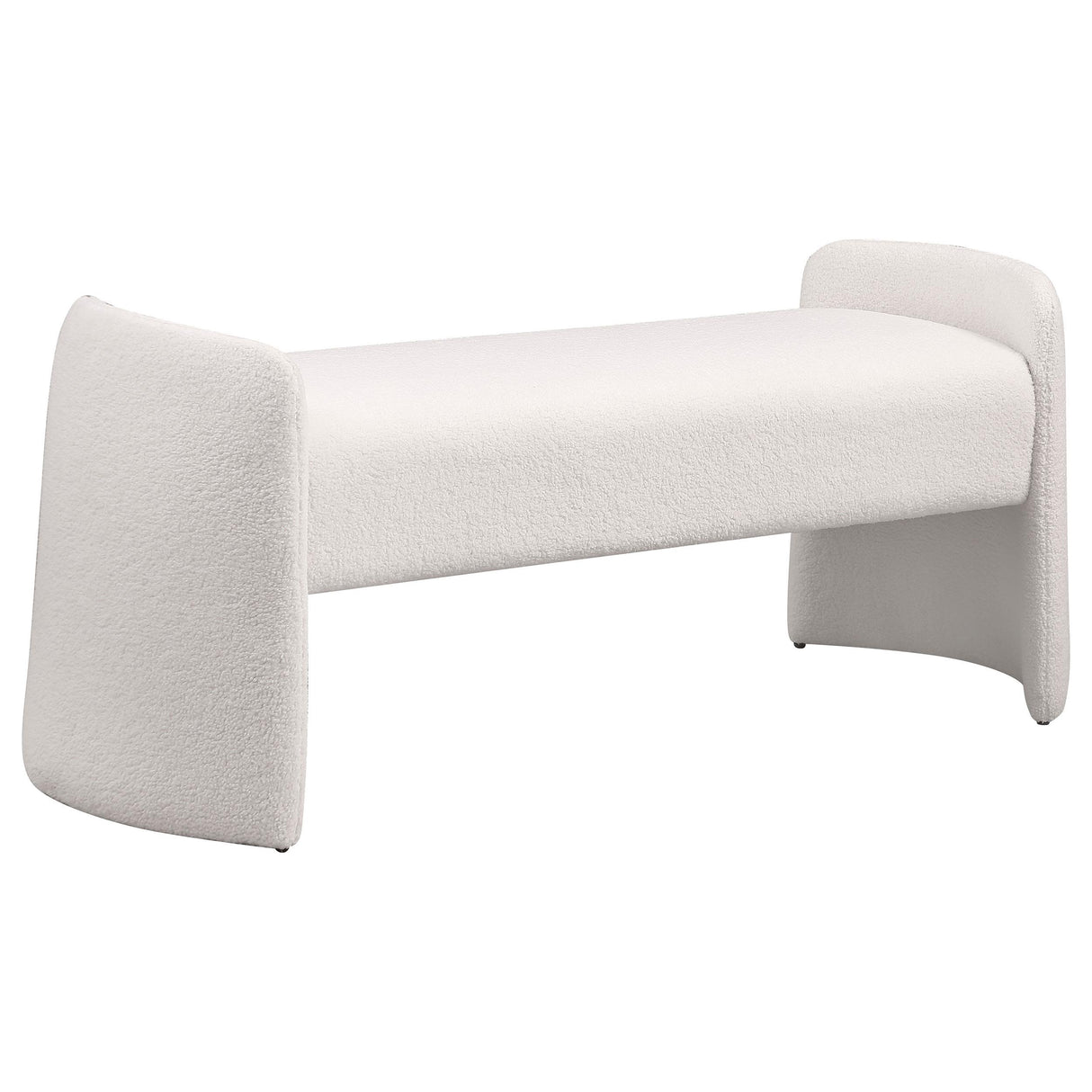 Peoria Ivory Velvet Upholstered Accent Bench from Coaster - Luna Furniture
