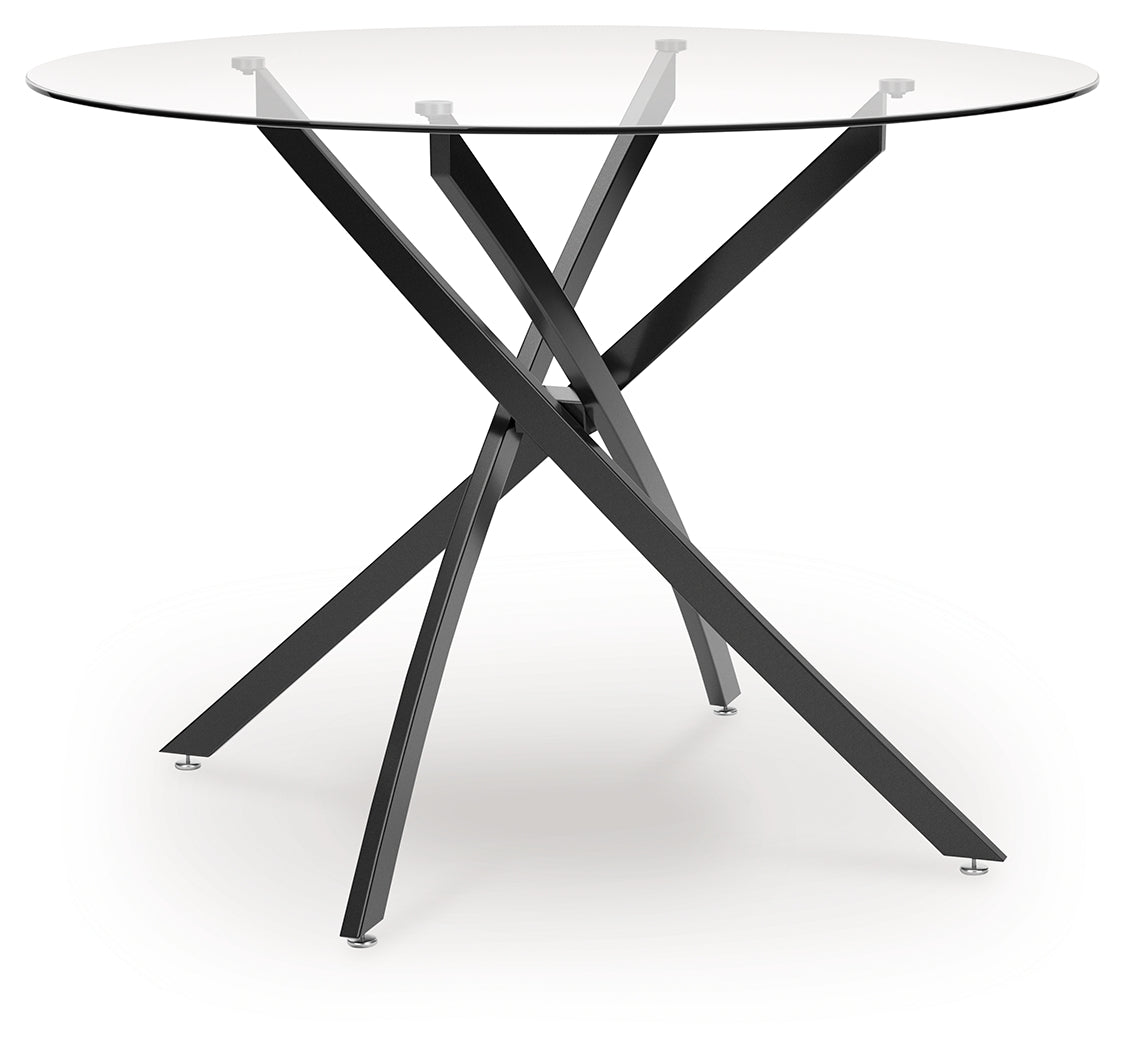 Pharwynn Dining Table and 4 Chairs in Black from Ashley - Luna Furniture