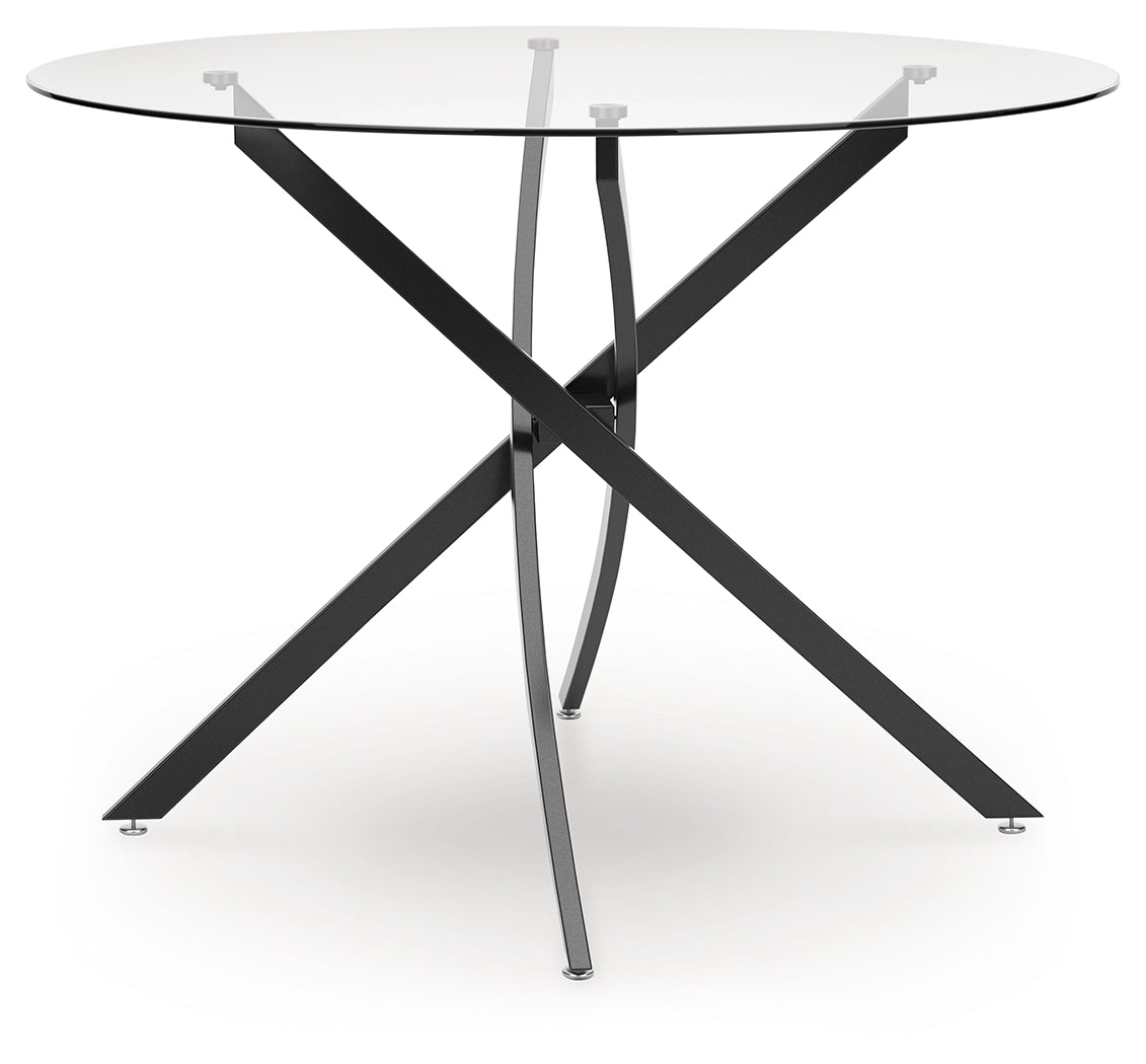 Pharwynn Dining Table and 4 Chairs in Black from Ashley - Luna Furniture