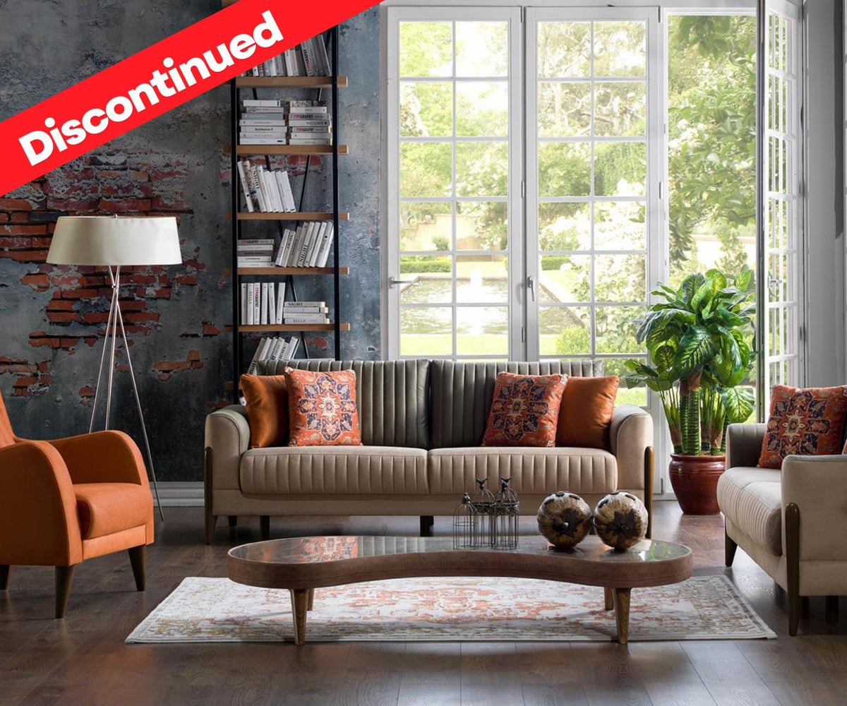 Piero Hande Orange Mid-Century Accent Chair from Bellona - Luna Furniture