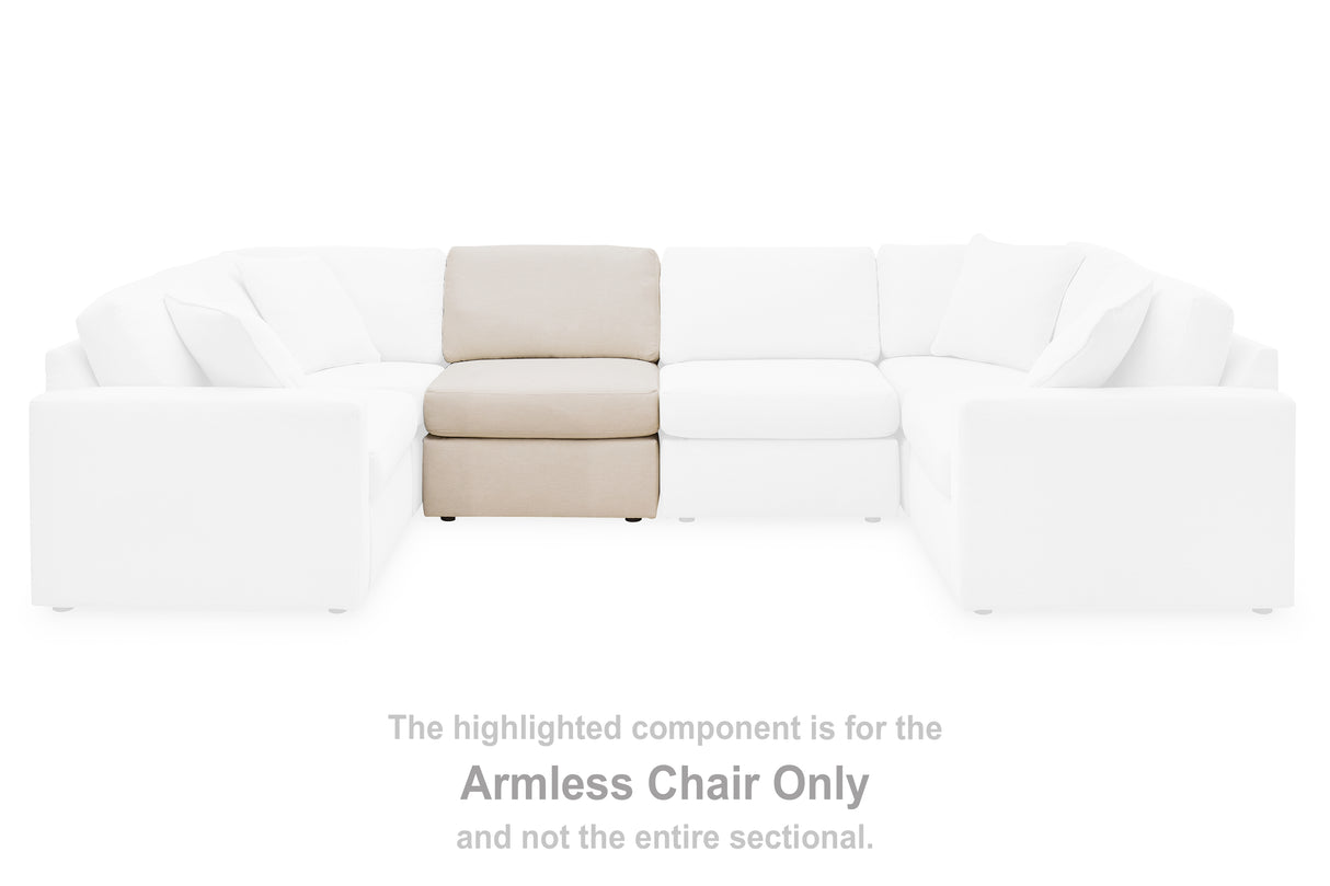 Pillar Peak Oyster Armless Chair from Ashley - Luna Furniture