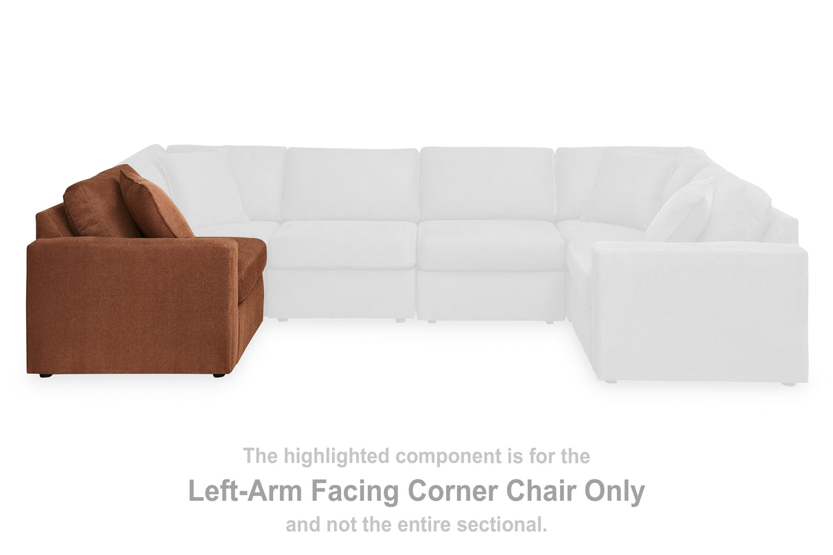 Pillar Peak Spice Left-Arm Facing Corner Chair from Ashley - Luna Furniture