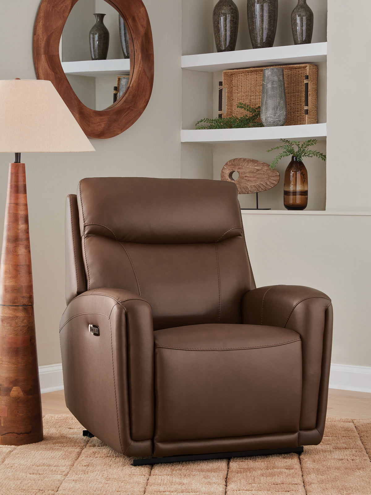 Pincara Umber Power AutoGlide Recliner from Ashley Furniture - Luna Furniture
