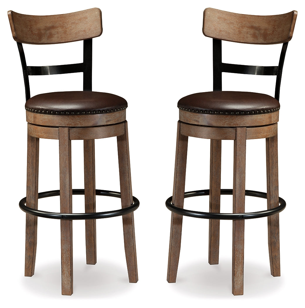 Pinnadel Grayish Brown Bar Height Bar Stool (Set of 2) from Ashley - Luna Furniture