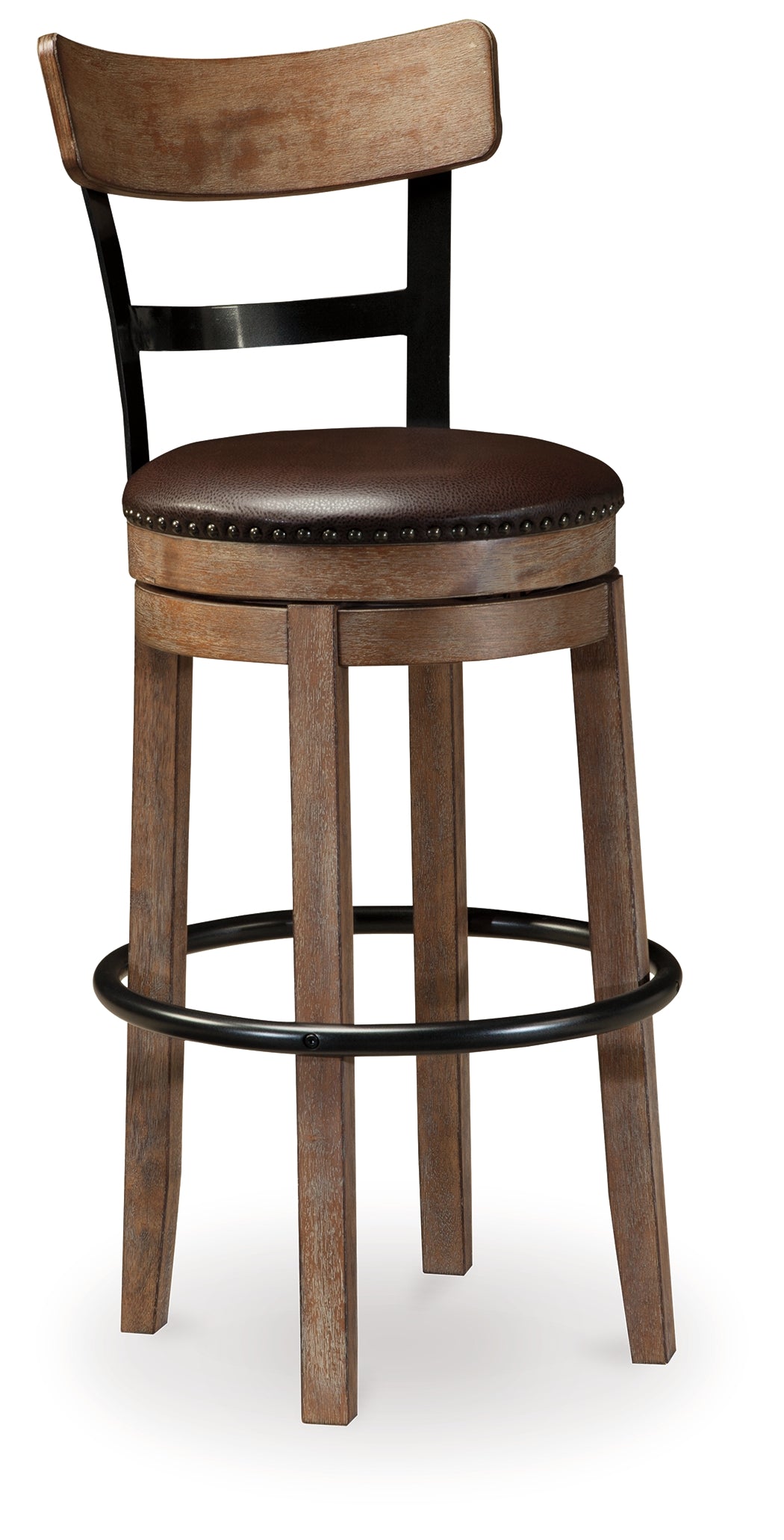 Pinnadel Grayish Brown Bar Height Bar Stool (Set of 2) from Ashley - Luna Furniture