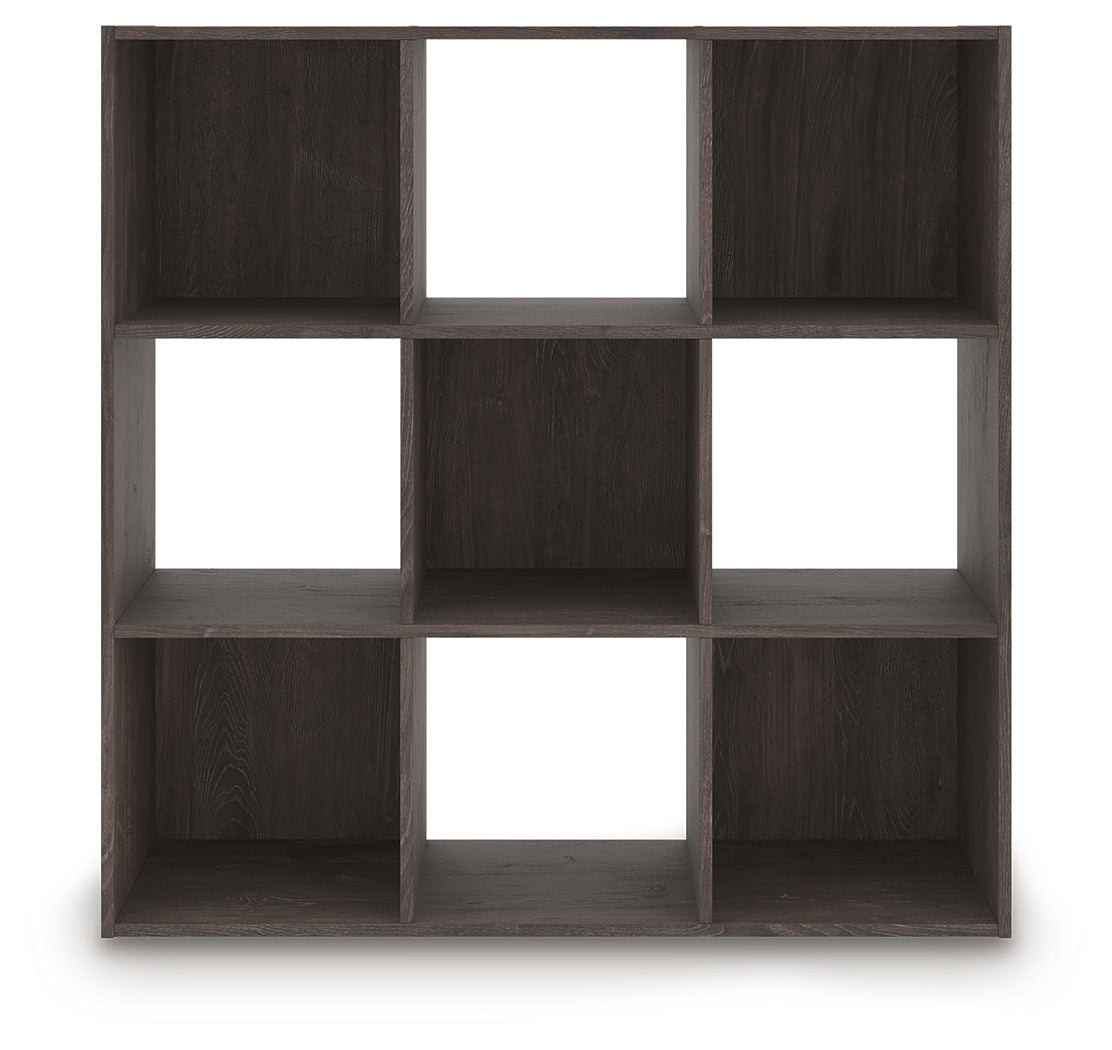 Piperton Charcoal Nine Cube Organizer from Ashley - Luna Furniture