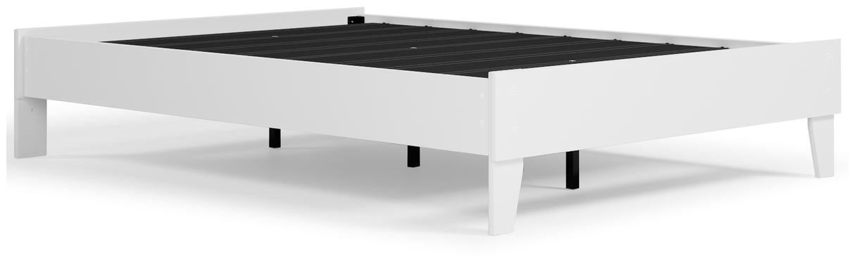 Piperton Full Platform Bed with Mattress in White from Ashley - Luna Furniture