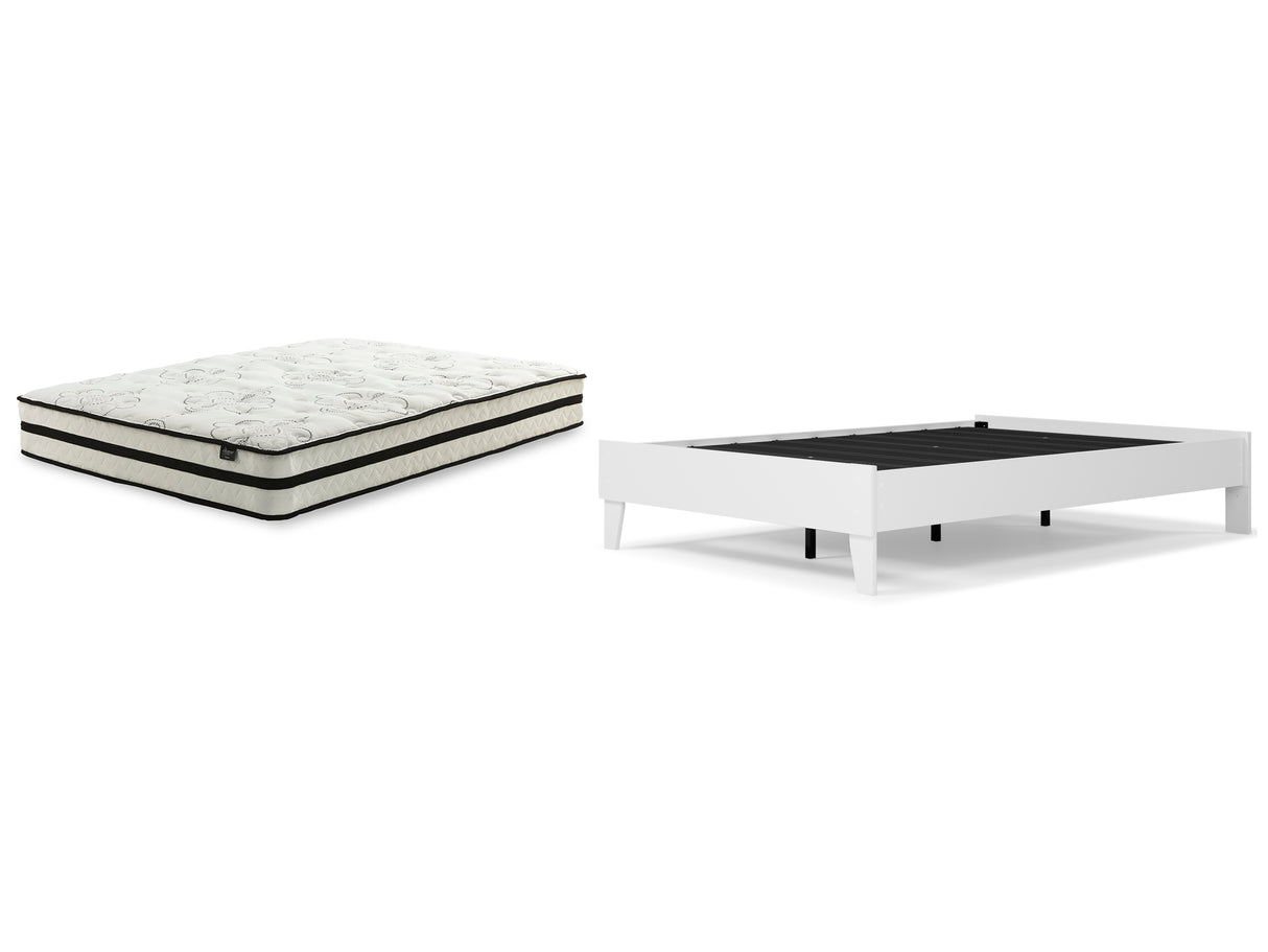 Piperton Full Platform Bed with Mattress in White from Ashley - Luna Furniture