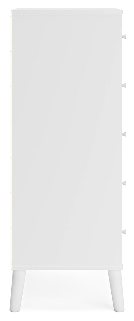 Piperton Full Tent Bed with Dresser and 2 Nightstands in Two-tone Brown/White from Ashley - Luna Furniture