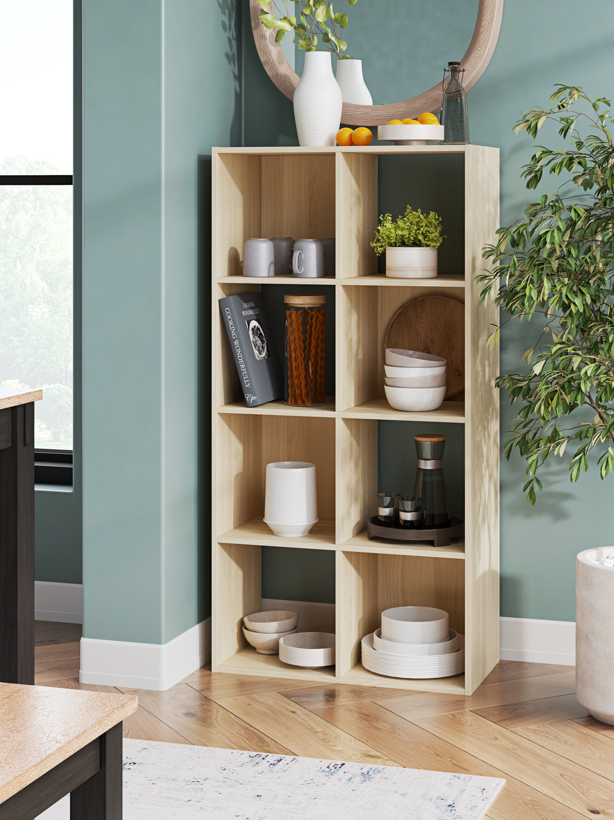 Piperton Tan Eight Cube Organizer from Ashley - Luna Furniture