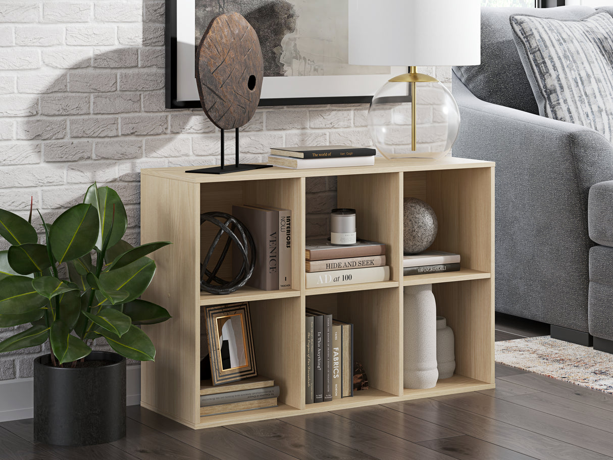 Piperton Tan Six Cube Organizer from Ashley - Luna Furniture