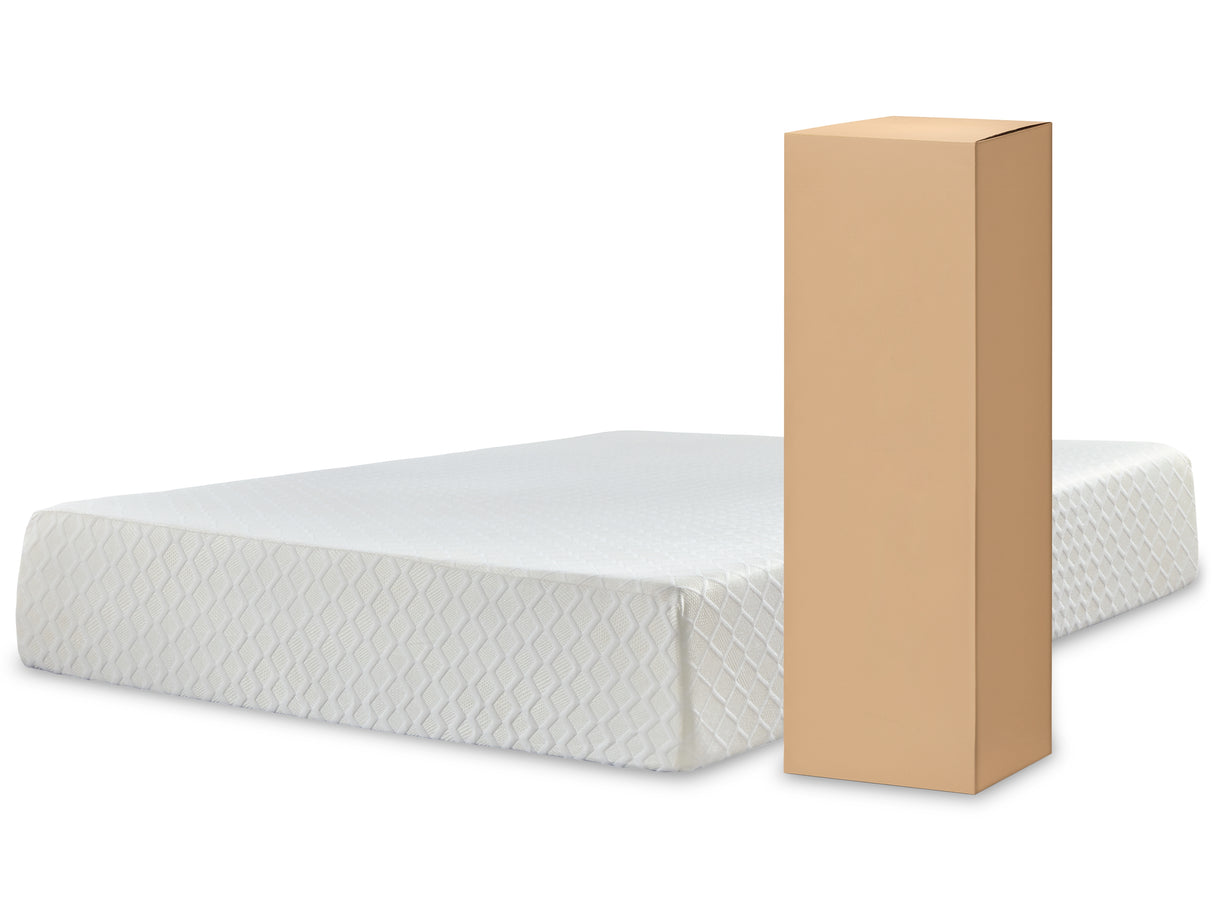 Piperton Twin Platform Bed with Mattress in White from Ashley - Luna Furniture