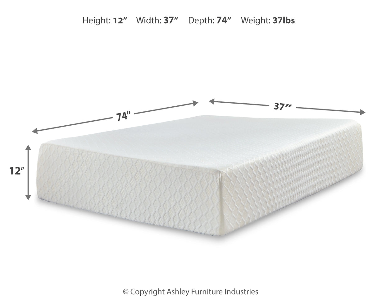 Piperton Twin Platform Bed with Mattress in White from Ashley - Luna Furniture