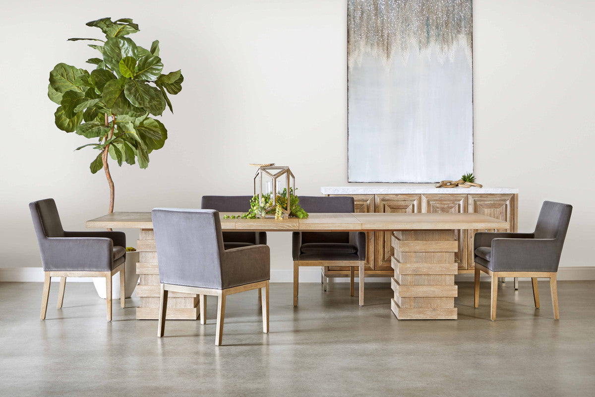 Plaza Extension Dining Table in Natural Gray Acacia from Essentials For Living - Luna Furniture