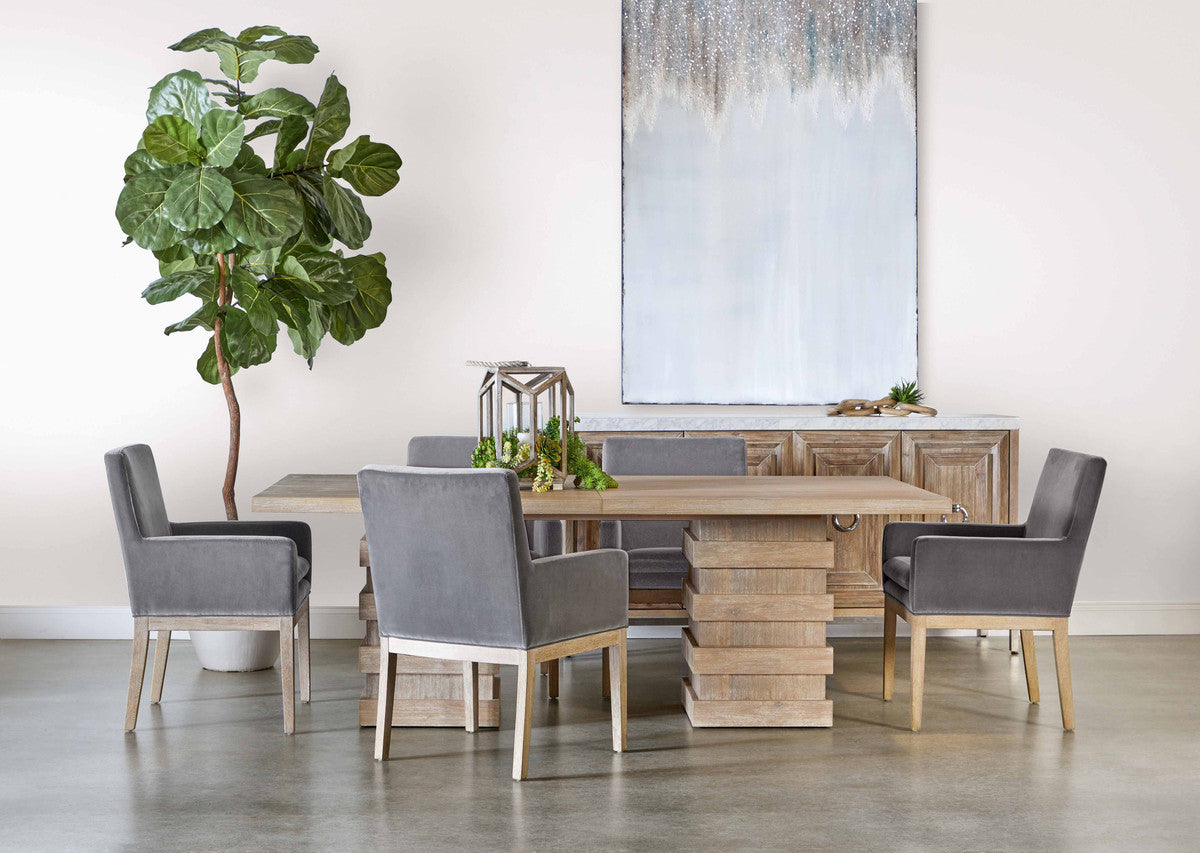 Plaza Extension Dining Table in Natural Gray Acacia from Essentials For Living - Luna Furniture