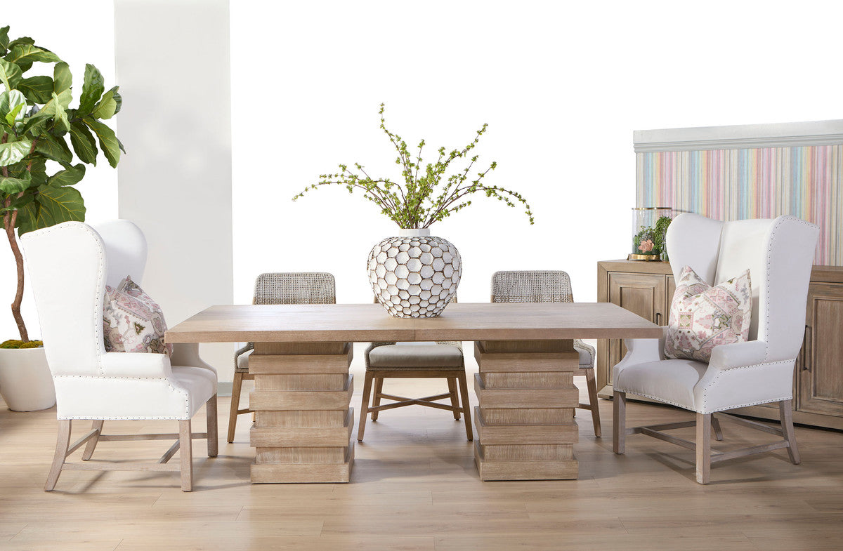 Plaza Extension Dining Table in Natural Gray Acacia from Essentials For Living - Luna Furniture