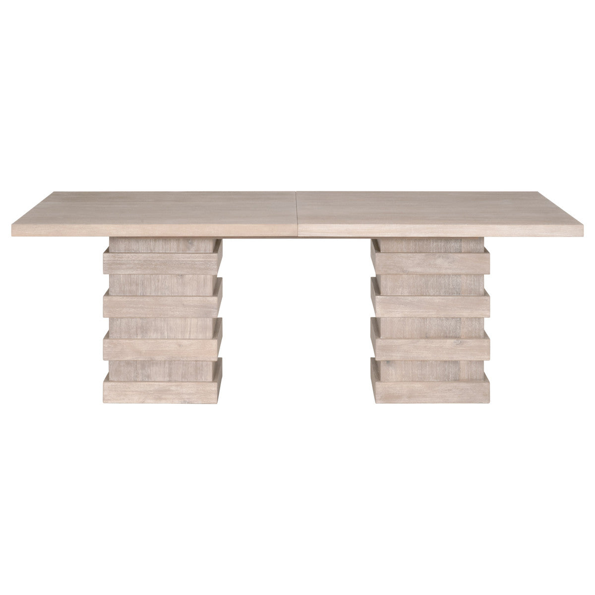 Plaza Extension Dining Table in Natural Gray Acacia from Essentials For Living - Luna Furniture