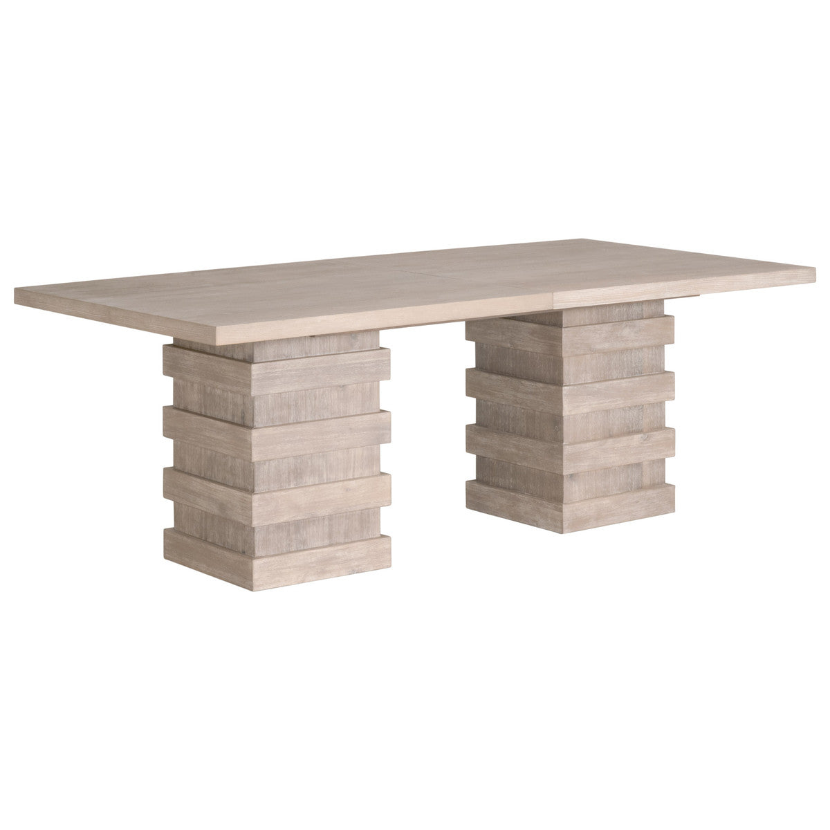 Plaza Extension Dining Table in Natural Gray Acacia from Essentials For Living - Luna Furniture