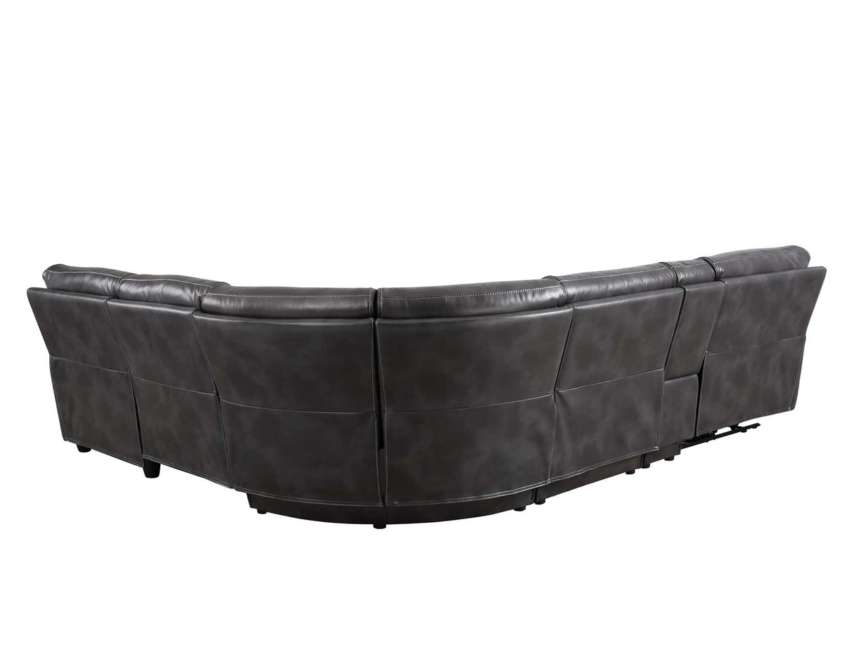 Provo Gray 6-Piece RAF Chaise Dual Power Reclining Sectional from Steve Silver - Luna Furniture