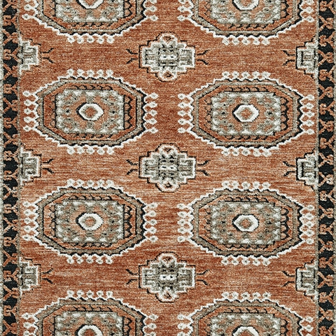 Qaabiz Sienna/Ivory/Black Medium Rug from Ashley Furniture - Luna Furniture