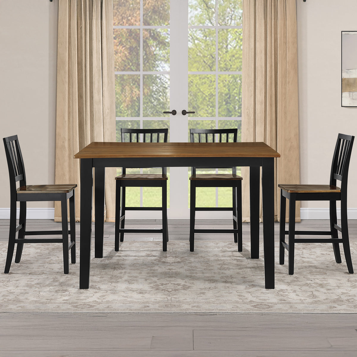 Joplin Brown 5-Piece Counter Dining Set from Steve Silver - Luna Furniture