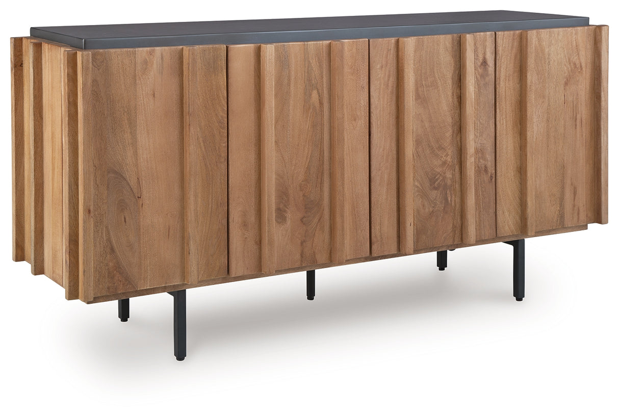 Quintavious Brown/Charcoal Accent Cabinet from Ashley - Luna Furniture