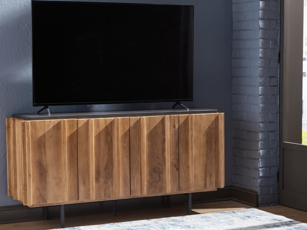 Quintavious Brown/Charcoal Accent Cabinet from Ashley - Luna Furniture