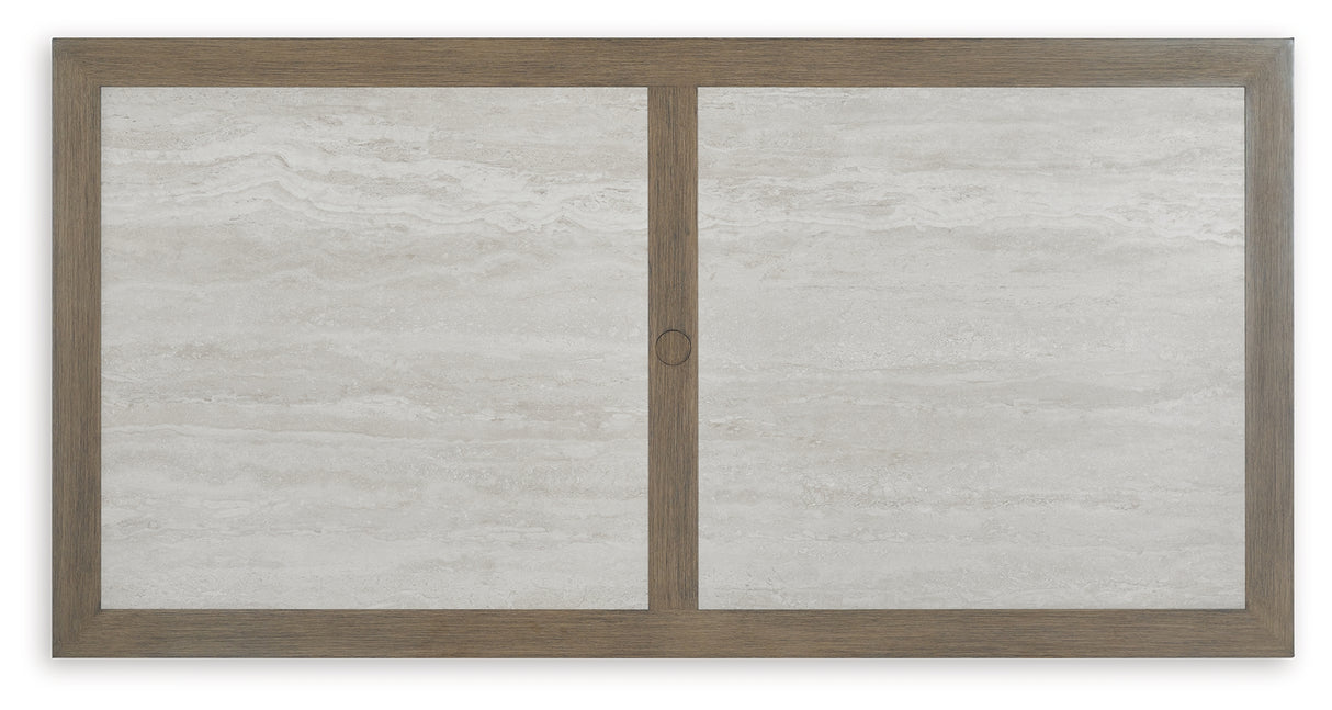 Rainier Ranch Outdoor Dining Table and 6 Chairs in Brown/Beige from Ashley - Luna Furniture