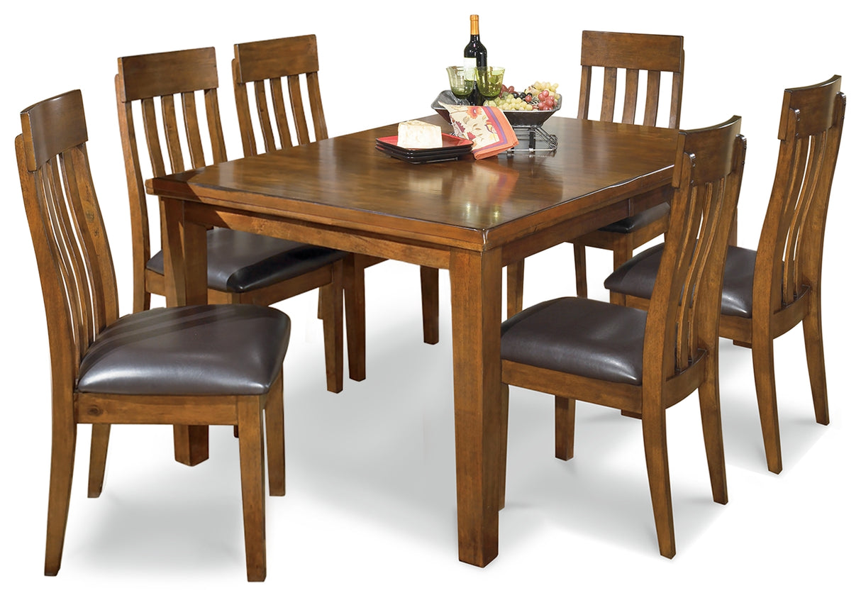 Ralene Dining Table and 6 Chairs in Medium Brown from Ashley Furniture - Luna Furniture
