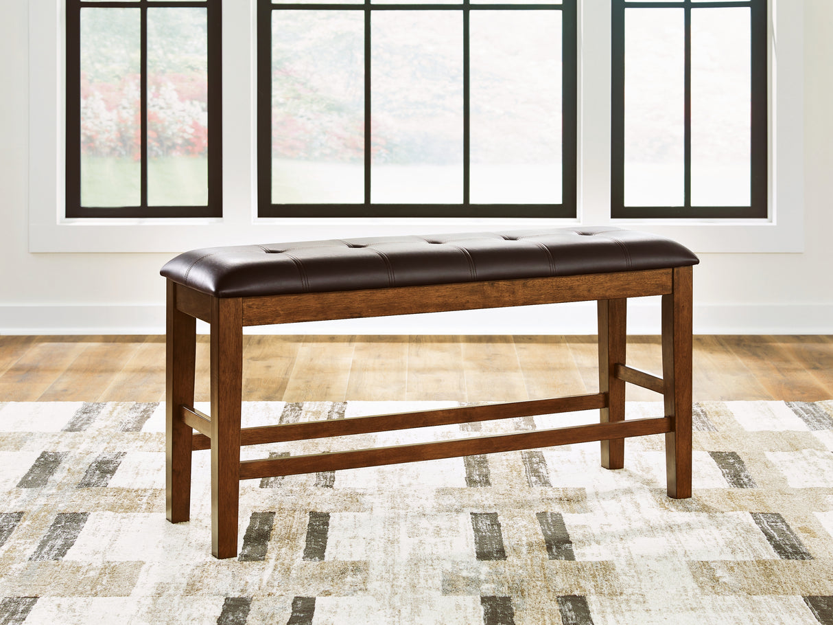Ralene Medium Brown Counter Height Dining Bench from Ashley - Luna Furniture