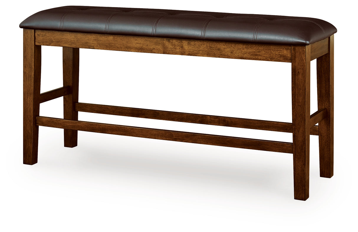 Ralene Medium Brown Counter Height Dining Bench from Ashley - Luna Furniture