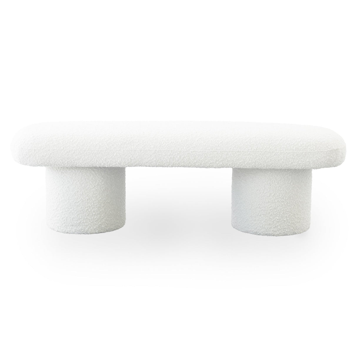 Randolph Ivory Boucle Bench from Midinmod - Luna Furniture