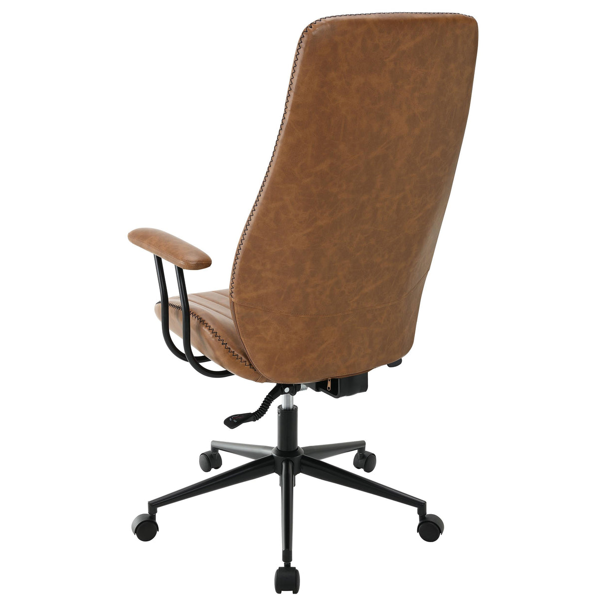 Ranger Brown Upholstered Adjustable Home Office Desk Chair from Coaster - Luna Furniture