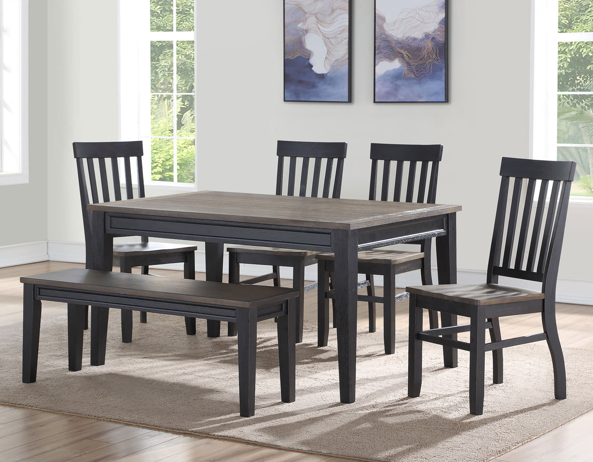 Raven Noir Ebony/Driftwood Dining Room Set from Steve Silver - Luna Furniture