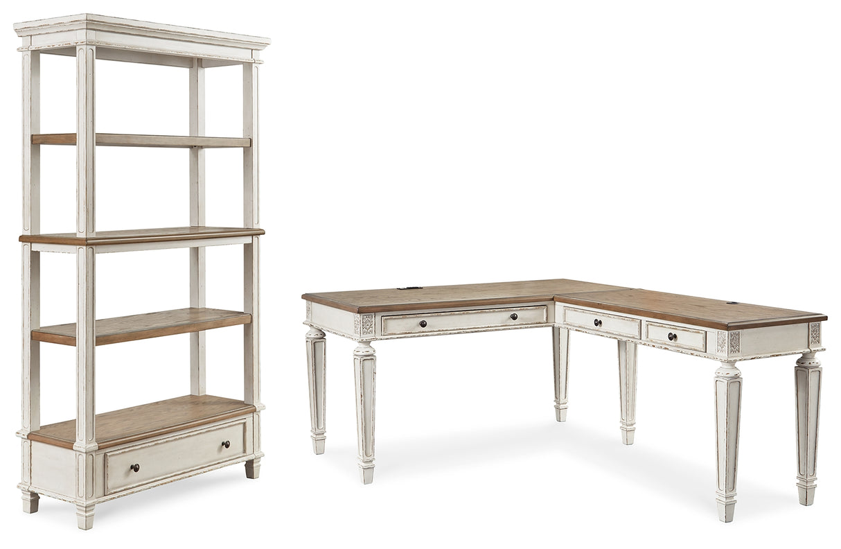 Realyn Home Office Desk and Bookcase from Ashley - Luna Furniture