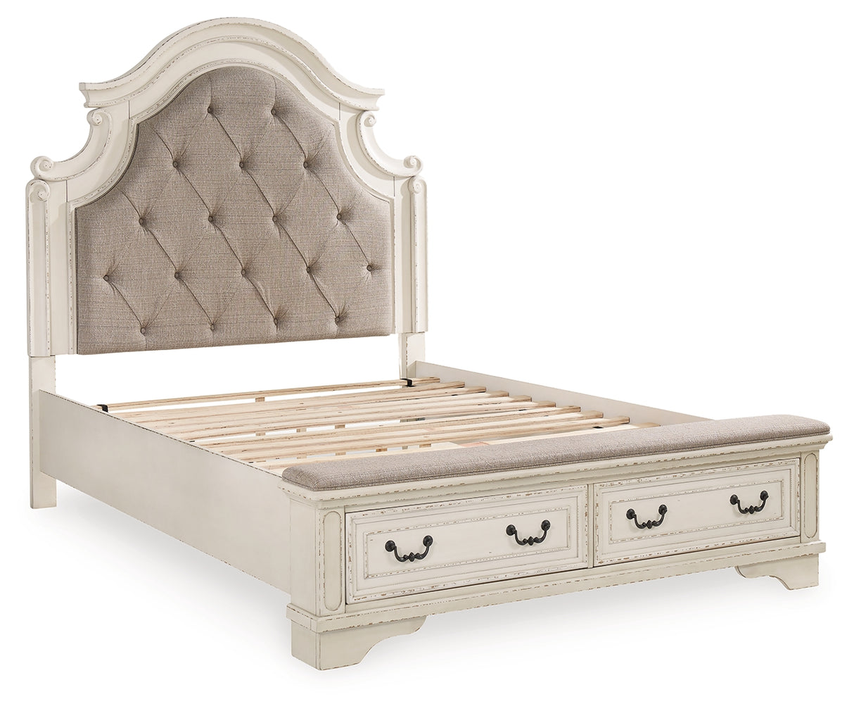 Realyn Two-tone Queen Panel Bed, Dresser, Mirror, Chest and Nightstand from Ashley - Luna Furniture