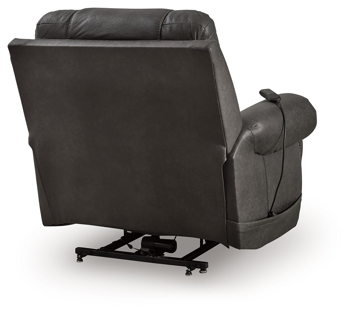 Revived and Restored Granite Power Lift Recliner from Ashley - Luna Furniture