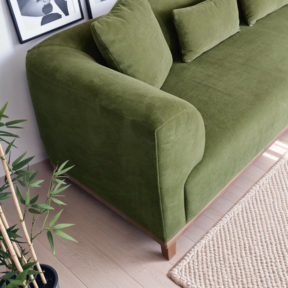 Richardson Green Velvet Sofa from Ashcroft Furniture - Luna Furniture