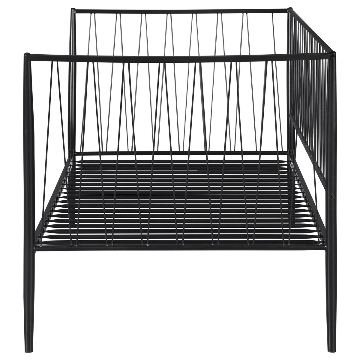 Richland Matte Black Twin Metal Daybed Frame from Coaster - Luna Furniture