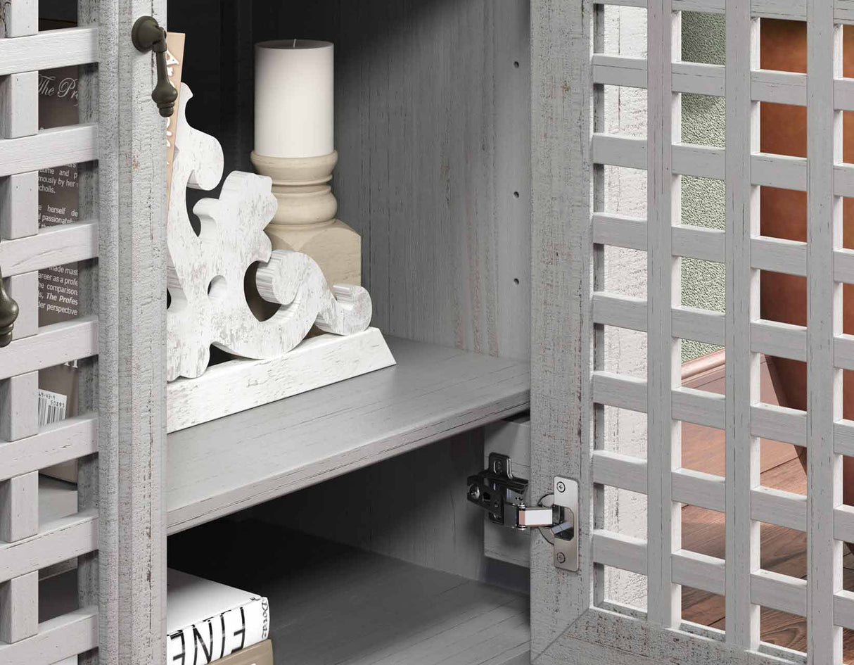 Rio Gray 4-Door Accent Cabinet from Steve Silver - Luna Furniture