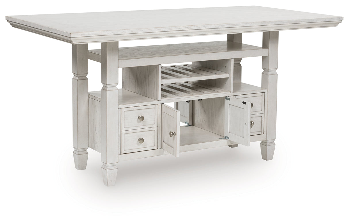 Robbinsdale Antique White Counter Height Dining Table from Ashley - Luna Furniture