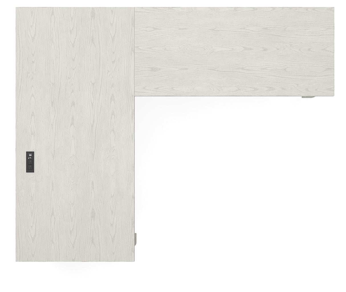 Robbinsdale Antique White L-Shaped Home Office Desk from Ashley - Luna Furniture