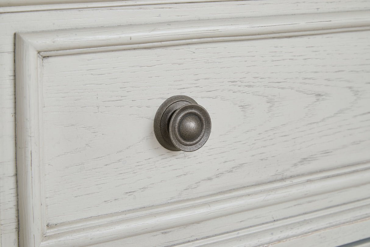 Robbinsdale Antique White Queen Panel Bed, Dresser, Chest and 2 Nightstands from Ashley - Luna Furniture