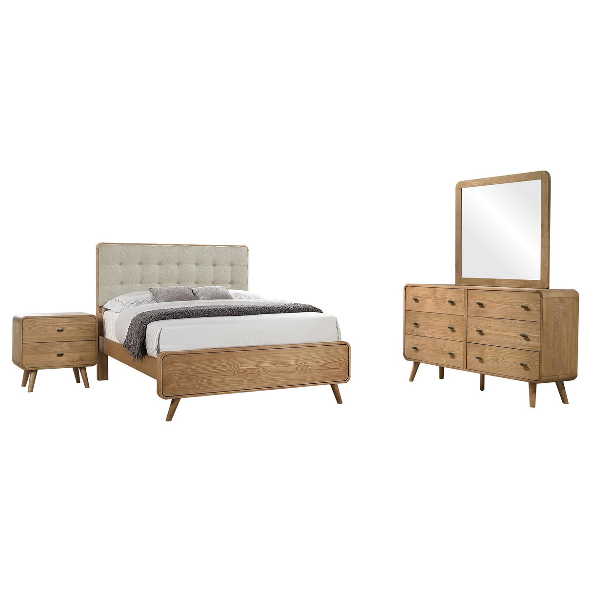 Robyn Light Ash 4-Piece Queen Bedroom Set from Coaster - Luna Furniture