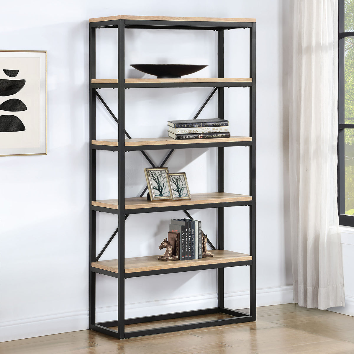 Magnolia Black Bookcase from Steve Silver - Luna Furniture