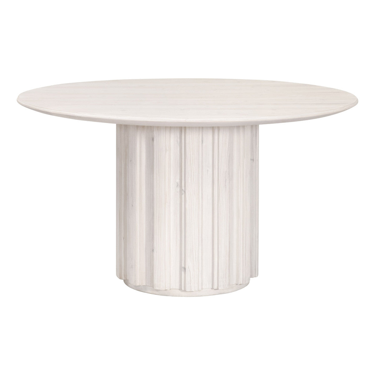 Roma 54" Round Dining Table in White Wash Pine from Essentials For Living - Luna Furniture